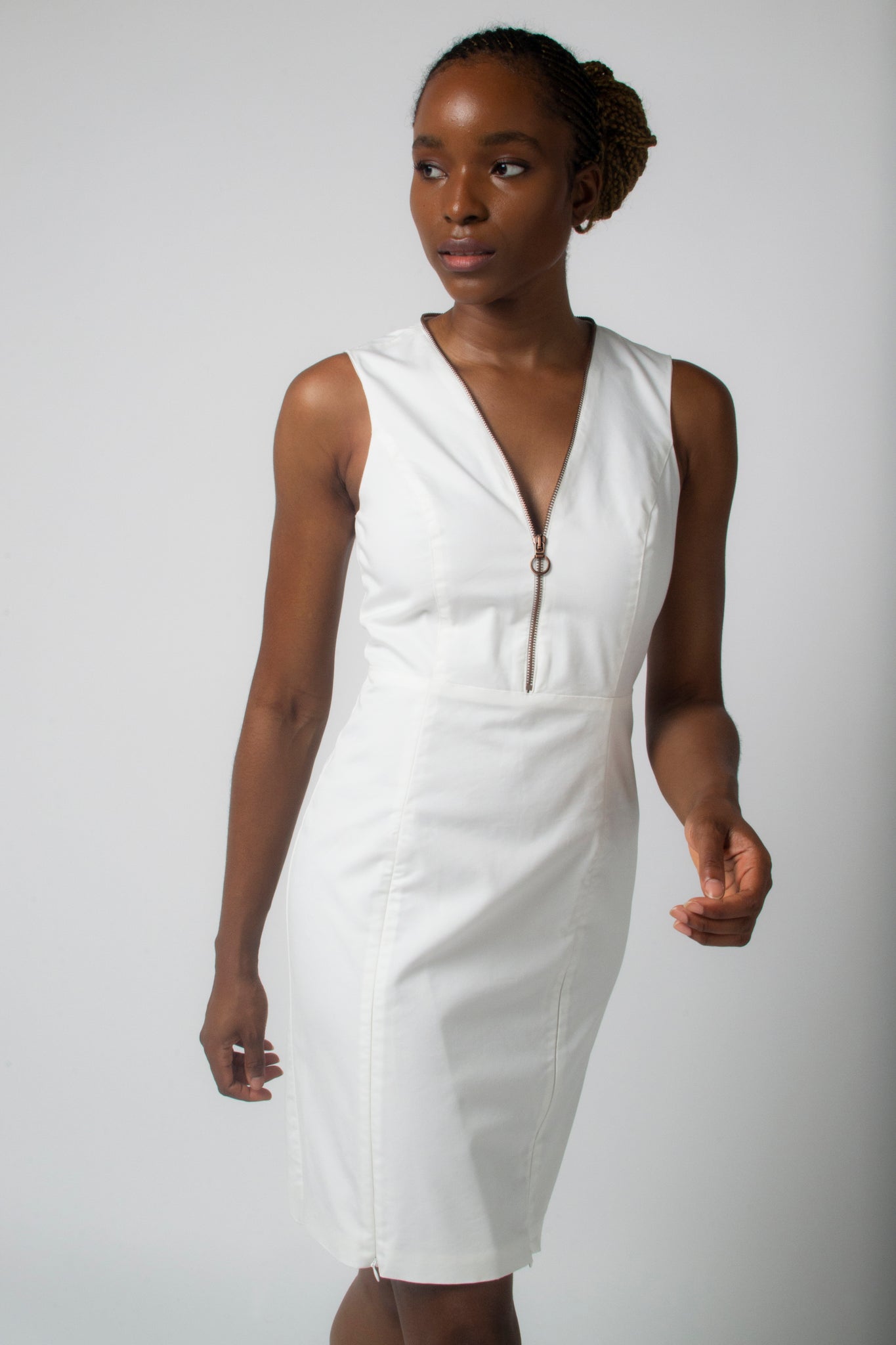 Hidden Agenda Dress in Ivory