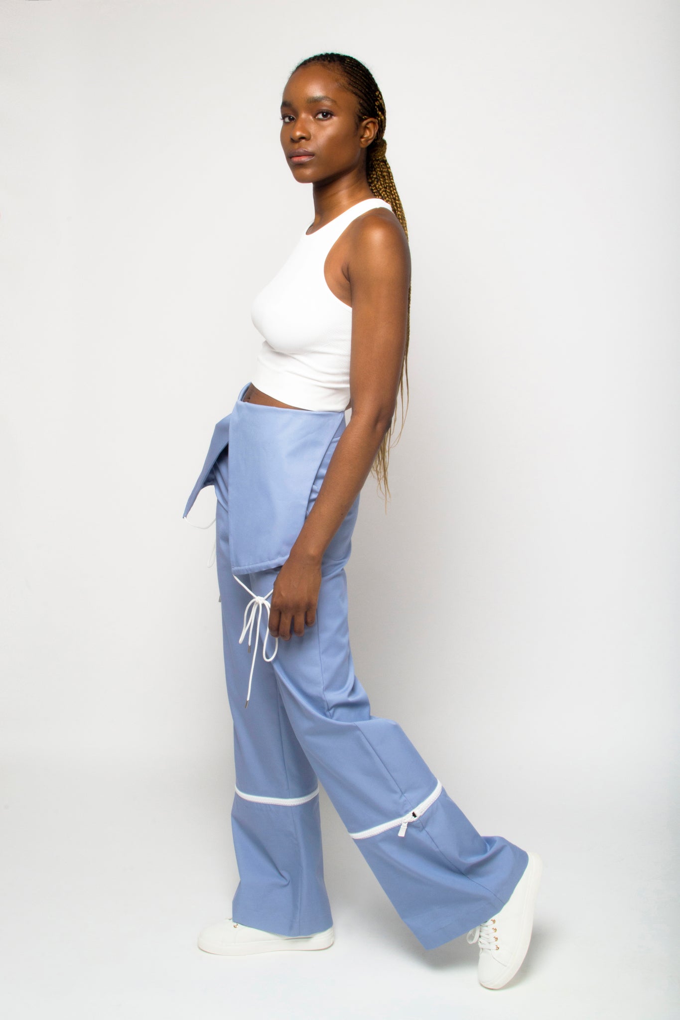 Next Level Trouser/Jumpsuit in Powder Blue