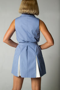 The Investment Dress/Vest in Powder Blue