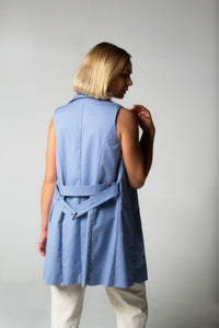 The Investment Dress/Vest in Powder Blue