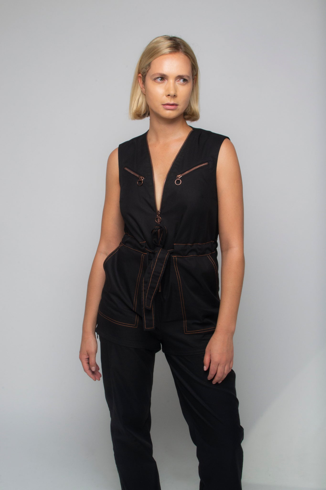 The Urbanist Jumpsuit in Charcoal Black