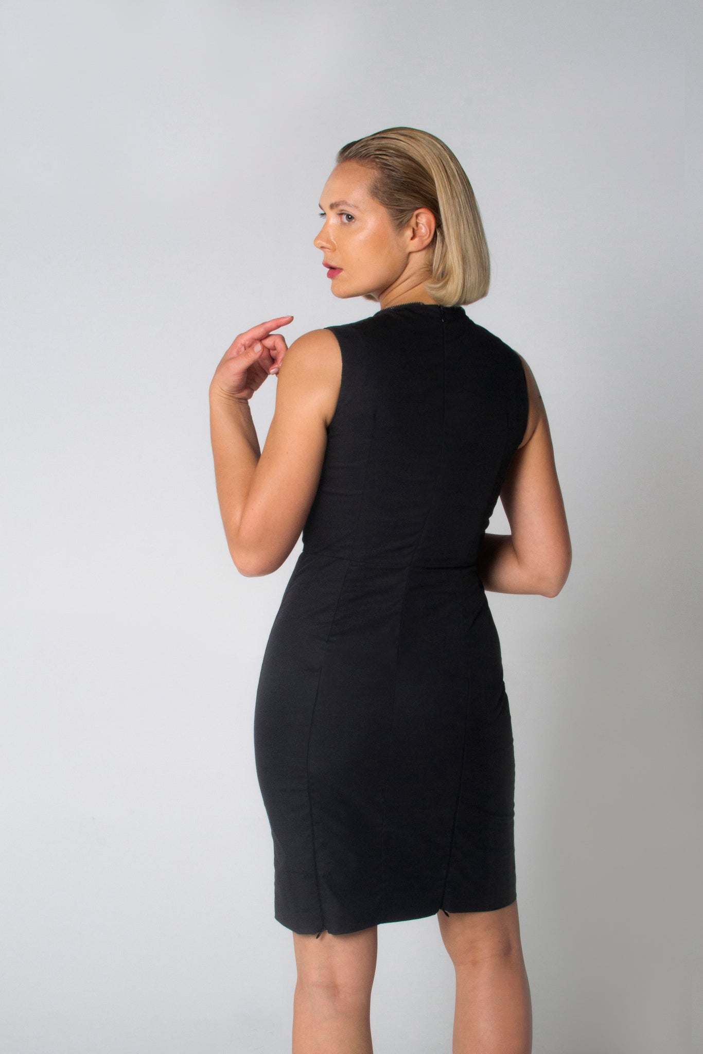 Hidden Agenda Dress in Charcoal Black