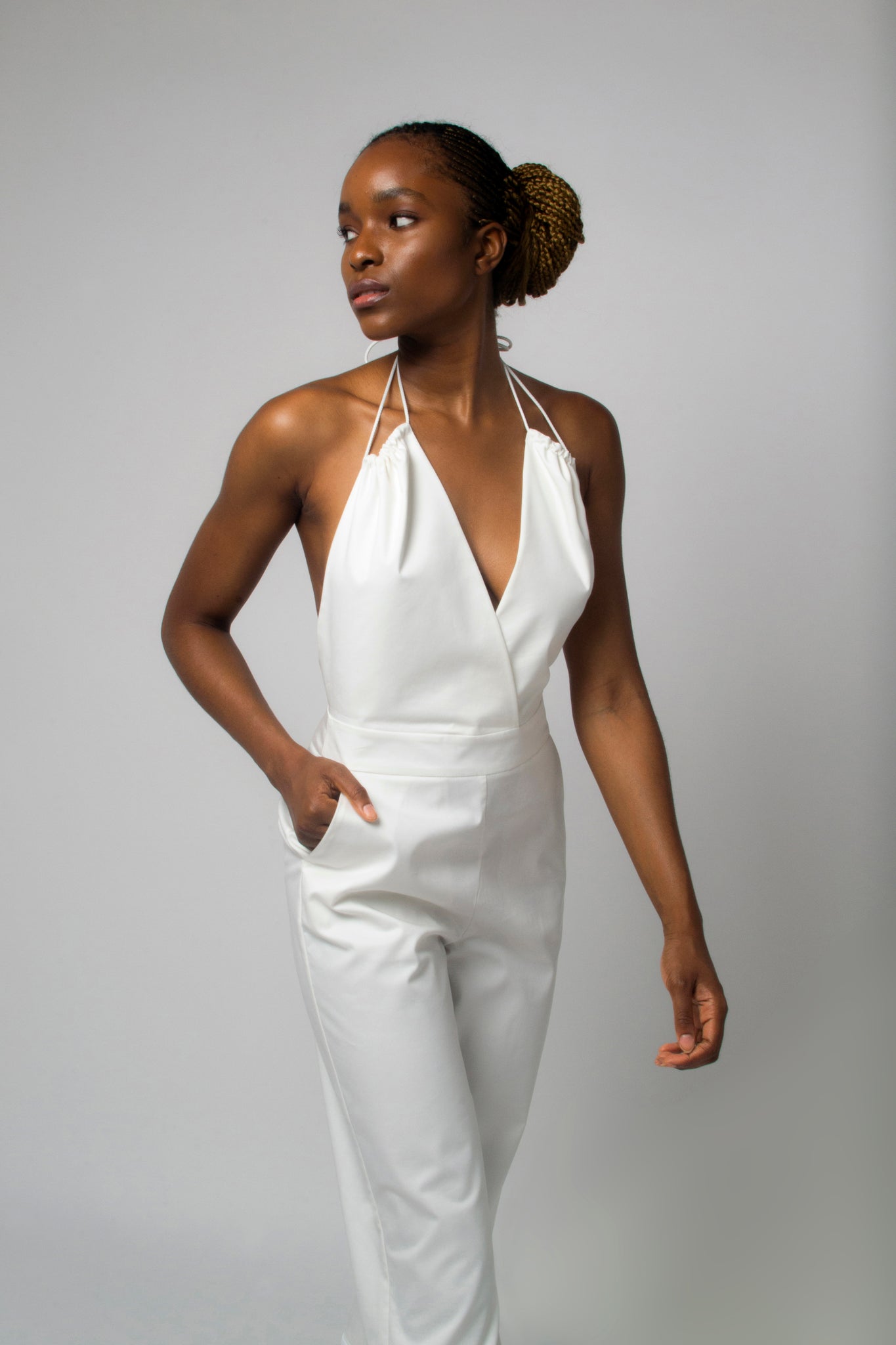 Next Level Trouser/Jumpsuit in Ivory