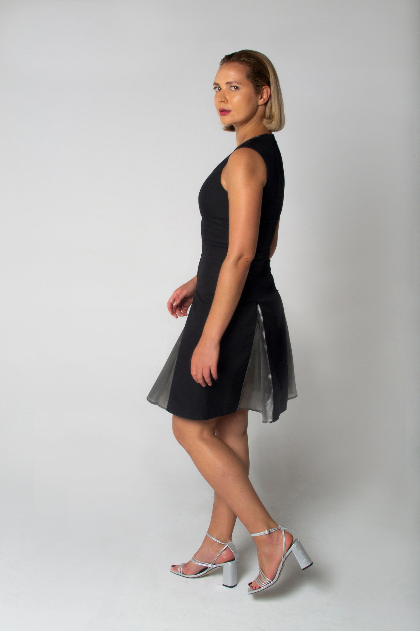 Hidden Agenda Dress in Charcoal Black